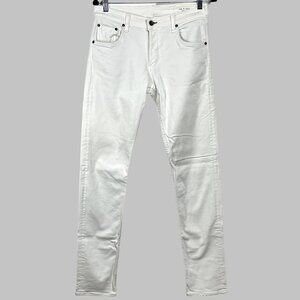 Rag &‎ Bone Womens White Denim Pants Button Fly Size 30 Slim Leg Standard Issue